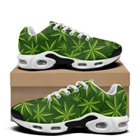 Nouveau Cannabisweed Marijuanaleaves chaussures de sport décontractées pour hommes coussin d'air peut être personnalisé livraison directe chaussures de basket-ball