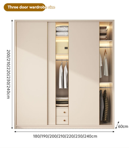 <span class=keywords><strong>Armadio</strong></span> Moderno Personalizzabile per Camera da Letto con Porta <span class=keywords><strong>Scorrevole</strong></span>, Adatto per Piccoli Appartamenti - Product Image 6