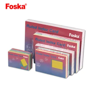 Foska 100 Blatt bunte geregelte Karteikarte