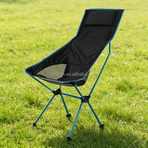 Chaise de camping pliable légère en aluminium à dossier haut, type Moon Chair, pour extérieur, plage et randonnée - Product Image 1
