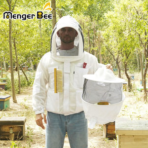 Meilleure vente veste d'apiculture costume d'abeille blanche vêtements apiculteur costume d'abeille 3 couches maille de coton à vendre - Product Image 3