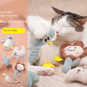 Recién llegado, juguetes interactivos para gatos con relleno de hierba gatera de felpa duradera de piel suave para interiores, juguetes para masticar gatos para relajación de gatos - Product Image 1