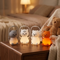 Nouvelle Lampe LED en forme de chat Kawaii souple et rechargeable par USB 2026 pour la décoration de chambre à coucher et de chevet