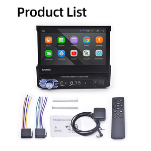Écran tactile rabattable motorisé de 7 pouces dans l'unité de tête de tableau de bord Support de lien de miroir FM AUX USB SD autoradio - Product Image 2