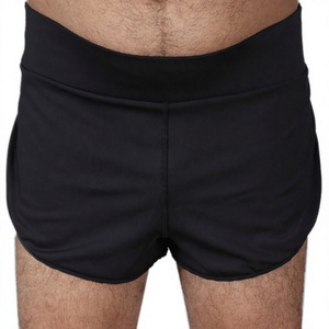 Nouveau design – Short de sport décontracté pour homme – Polaire vintage noir uni – Qualité supérieure – Respirant – Écologique – Séchage rapide – Haute élasticité - Product Image 1