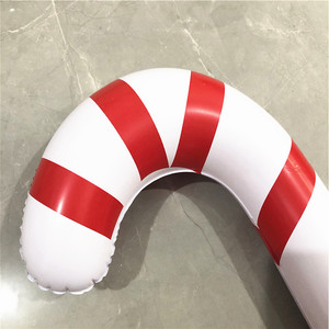 Bastón de caramelo navideño inflable de PVC de 60 cm, decoraciones navideñas para exteriores, para decoración de fiestas infantiles - Product Image 3