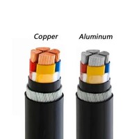 Cable de Alimentación Ignífugo de Aleación de Aluminio de Cinco Núcleos, Aislamiento XLPE, Voltaje Nominal 0.6/1KV, Cable de Alimentación Estándar Nacional