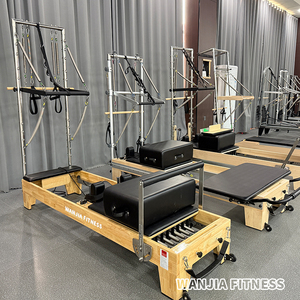 Machine de Pilates Reformer en bois de chêne de haute performance pour studio commercial, lit de Pilates en bois, Reformer en chêne, demi-trapèze Reformer - Product Image 6