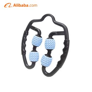 Rolo de massagem fitness para braço, perna, pescoço, músculo, ioga, pilates, relaxamento, 4 rodas em formato de u - Product Image 5