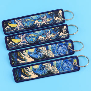 맞춤 양면 자수 키체인, 애니메이션 디자인 이름표 커스텀 자수 키링 - Product Image 6