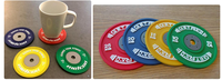 Tapis imperméable à l'eau pour fourmis, sous-verre de plaque de poids de pare-chocs en caoutchouc pvc souple, silicone, gaufrage, gravure du logo