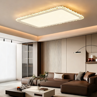 Plafonnier LED carré encastré réglable de style crème en acrylique sur base en fer de haute qualité pour salon, chambre à coucher, bureau