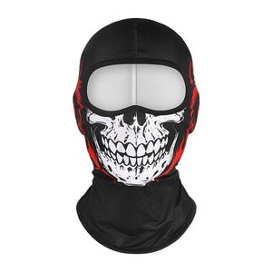Skull Print Face Shield Neck Protector Thermal Insulated Cycling Mask For Men Autumn Winter Riding Gear - Product Image 1