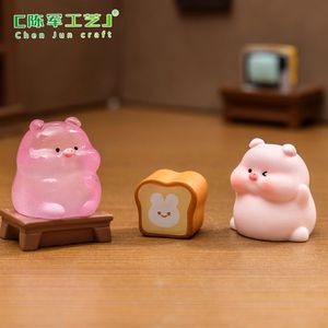 Weij Glow-in-Light <span class=keywords><strong>Little</strong></span> Piglet Doll House Diy Decorative Blind Bag Hanging Accessories Desktop Micro-Landscape Small or - Product Image 5