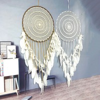 Neues Design Big Dream Catcher Windspiele Design Handmade Crafts Hängende Dekoration Feder Traum fänger