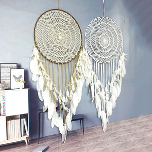 Nouveau design de <span class=keywords><strong>attrape</strong></span>-rêves géant, carillons éoliens, artisanat fait main, décoration suspendue, <span class=keywords><strong>attrape</strong></span>-rêves en plumes - Product Image 4