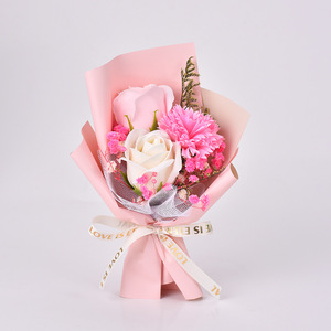Bouquet di Fiori Artificiali di Garofani Fatti a Mano con Confezione Regalo, Decorazione per la Festa della Mamma e Compleanno di <span class=keywords><strong>Moglie</strong></span>, Regalo per la Festa della Mamma - Product Image 5