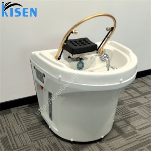 อ่างสระผมแบบพกพา Kisen Popular ขนาด 60 ลิตร รูปทรงครึ่งวงกลม พร้อมเครื่องทำน้ำอุ่น เก้าอี้สระผมแบบเตียง สำหรับร้านเสริมสวย ร้านทำผม และสปา - Product Image 3