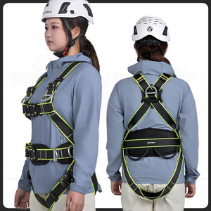 Xinda Full Body Safety Harness 4.5cm Wide Webbing Quick Connect Buckle For High Altitude <b>Work</b> Outdoor Recreation - Product Image 3