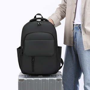 Points Business <b>Backpack</b> 15 Inches Laptop Bag <b>Large</b> Capacity Casual Travel <b>Backpack</b> For Men Women Solid Color Black Gray - Product Image 1