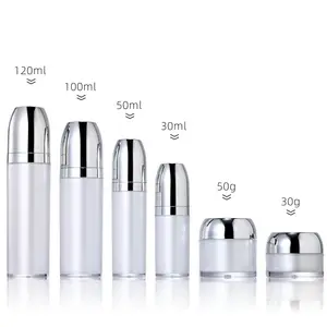 고급 스킨 케어 포장 빈 아크릴 30ml 50ml 100ml 120ml 로션 펌프 병 화이트 세럼 로션 30g 50g 크림 병