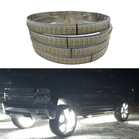 Vente en gros de feux de roue de voiture de haute qualité 12V, 10 rangées intérieures, 5 rangées extérieures, blanc pur, accessoires d'éclairage automobile