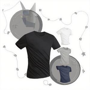 <span class=keywords><strong>Mode</strong></span> à manches courtes 100% coton solide noir blanc sérigraphie surdimensionné respirant graphiques hommes T-shirts - Product Image 3