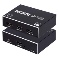 Divisor HDMI 1x3, 1 Entrada y 3 Salidas, 4K 3D, Caja Distribuidora de Audio y Video HDMI, Compatible con Resolución 4Kx2K para HDTV, STB, DVD, PS3, Juegos