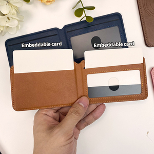 Chất Lượng Cao Xách Tay Tối Giản Gấp Từ Chủ Thẻ Sang Trọng Thiết Kế Kinh Doanh PU Da Chủ Thẻ Tín Dụng Ví - Product Image 4