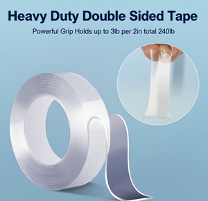 Ruban adhésif transparent double face <span class=keywords><strong>MIAOSEN</strong></span> Nano, résistant, lavable, réutilisable, imperméable, en matériau PU, 2 mm/1 mm, pour la maison, inscriptible - Product Image 5