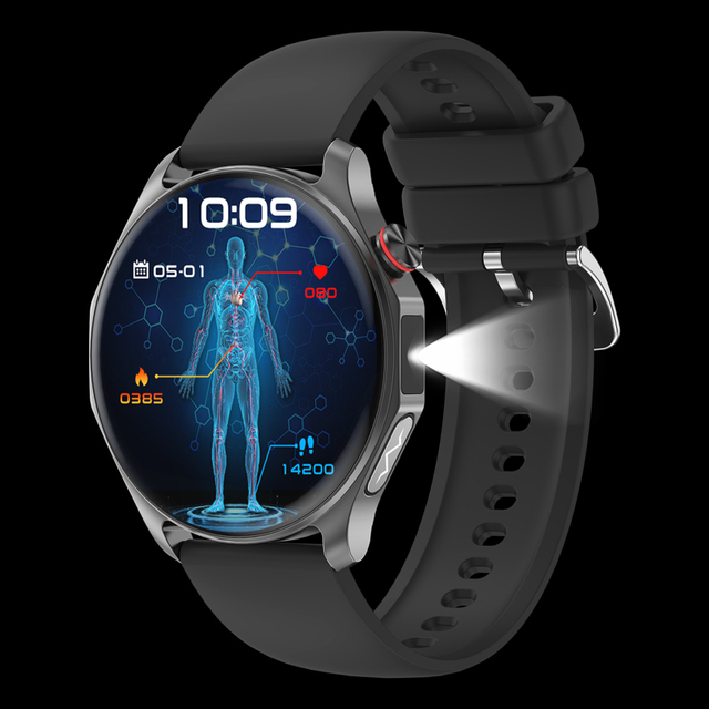 U11 Smartwatch Amoled 1.43" Screen with Flashlight Thin Aluminum Case IP68 Waterproof 7/24 Health Monitor Outdoor Smart Watch