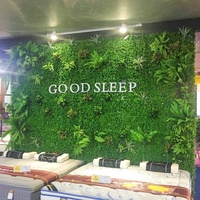 Panneau mural vertical de 20 pouces en mousse de pierre, imitation granit, mousse et rose artificielle, pour culture de plantes en intérieur, pour aménagement paysager et protection de la vie privée