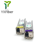 Module émetteur-récepteur optique 1.25G WDM SFP 1000BASE BiDi 1310nm/1490nm 80km SC LC DDM Équipement fibre optique monomode
