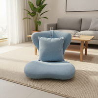 Coussin de siège ergonomique en mousse à mémoire de forme avec dossier réglable, support lombaire pour chaise de sol, entraîneur de position assise, forme incurvée, amovible