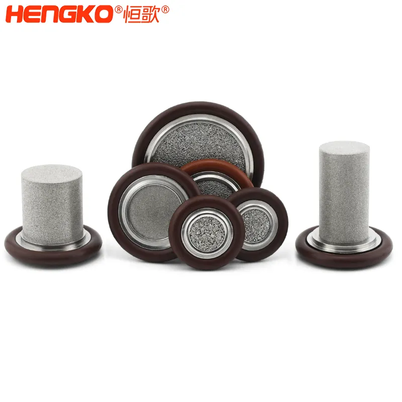 HENGKO ISO KF25センタリングリング、Oリング付き焼結金属フィルター付き