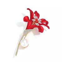 Bros Pin Desain Bunga Lily Gaya Cina Grosir untuk Pria & Wanita, Perhiasan & Aksesoris, Hadiah Pasangan untuk Pernikahan, Liburan, dan Pesta