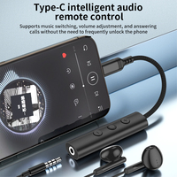 Adaptador USB Tipo C a Conector Hembra de 3.5mm para Auriculares, USB C a Audio Auxiliar, Compatible con Llamadas de Voz y Control por Cable