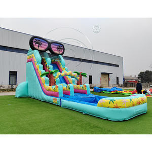 Tobogán Inflable Grande y Colorido de PVC para Uso Comercial, con Piscina Desmontable Hermética para Resorts y Playas - Product Image 1