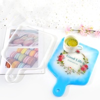 Moule en silicone DIY pour résine époxy, pour plateaux, plateaux à fruits de grande taille et sous-verres irréguliers