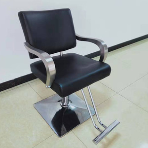 เก้าอี้ตัดผมปรับระดับได้ หมุนได้ โครงอะลูมิเนียม สำหรับร้านทำผม - Product Image 1