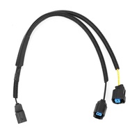 Câble de klaxon automobile 12V en cuivre nu isolé PBT avec connecteur TE et tube thermorétractable, modèle Hooha Harness 420mm, assemblage personnalisé