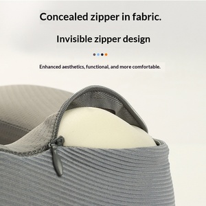 Oreiller en mousse à mémoire de forme magnétique en soie glacée en forme de U pour la protection du cou, idéal pour dormir sur le côté, les voyages, la conduite et l'<span class=keywords><strong>avion</strong></span> - Product Image 2