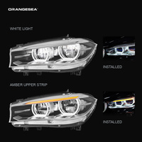 Assemblages de phares automatiques pour BMW X5 F15 2014-2018, assemblage de phares LED, mise à niveau LED Angel Eye bicolore DRL