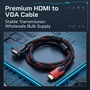 Câble VGA plaqué or vers <span class=keywords><strong>HDMI</strong></span>, extension d'écran d'ordinateur, convertisseur <span class=keywords><strong>HDMI</strong></span> vers VGA, câble <span class=keywords><strong>HDMI</strong></span> vers VGA - Product Image 2