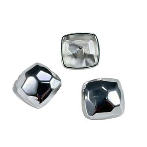 Square Football Texture Hand Sewing Sweater Windbreaker Coat Metal Button - Product Image 1