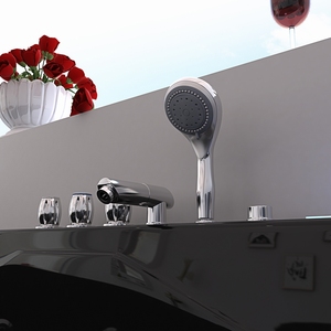 Baignoire de massage acrylique autoportante moderne et confortable à deux places avec appui-tête double et lumière LED <span class=keywords><strong>Jacuzzi</strong></span> - Product Image 6
