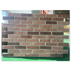 NEU best-selling old red brick sheet for outdoor wall decoration 3D artificial brick wall tiles brick wall for exterior facade