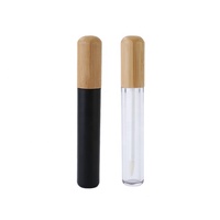 Tube de Rouge à Lèvres de Luxe en Gros, 6ml, Diamètre 20mm, Emballage Écologique, Tube Vide Transparent pour Gloss, Couvercle en Bambou, Soins de la Peau