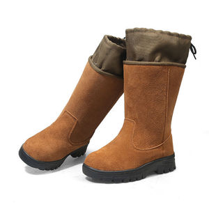 Bottes de neige épaisses unisexes, hautes, doublées de laine, chaudes, antidérapantes, pour le travail en extérieur en hiver - Product Image 4