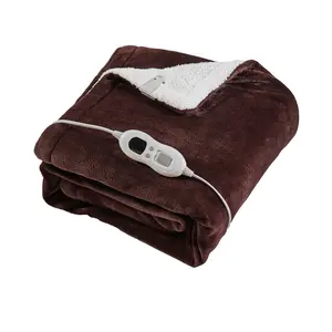 मशीन से धो गरम कंबल बिजली फेंक नरम फलालैन बिजली कंबल 3 गर्मी सेटिंग्स के साथ हीटिंग कंबल ऑटो-बंद